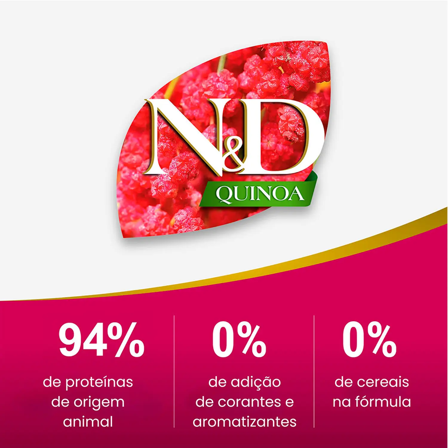 Ração N&D Quinoa Controle de Peso Cães Adultos Raças Médias e Grandes Suíno